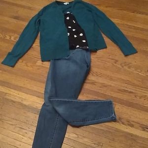 Dark green/teal cardigan